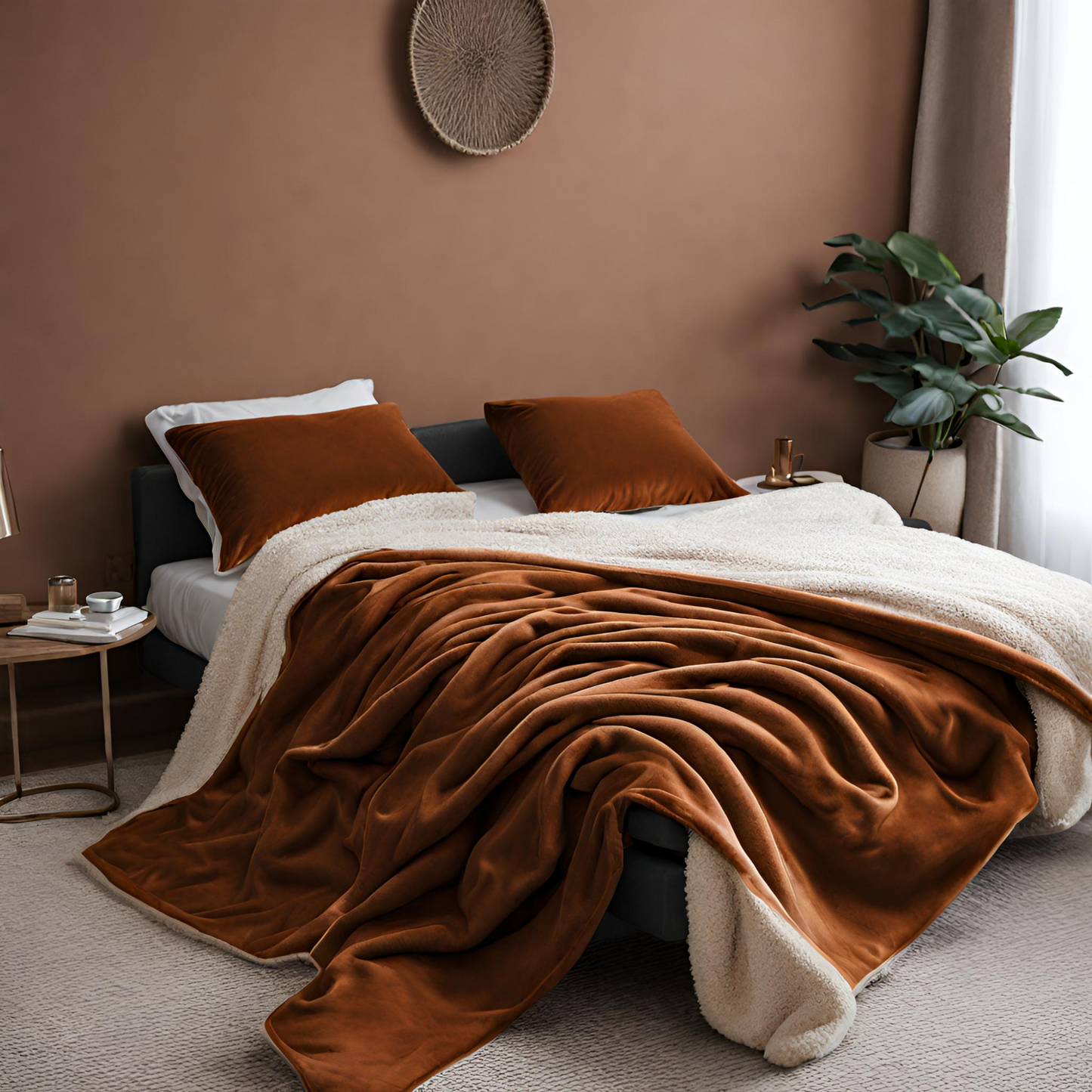 Find the Sweet Spot Brown Throw Blankets on Bed