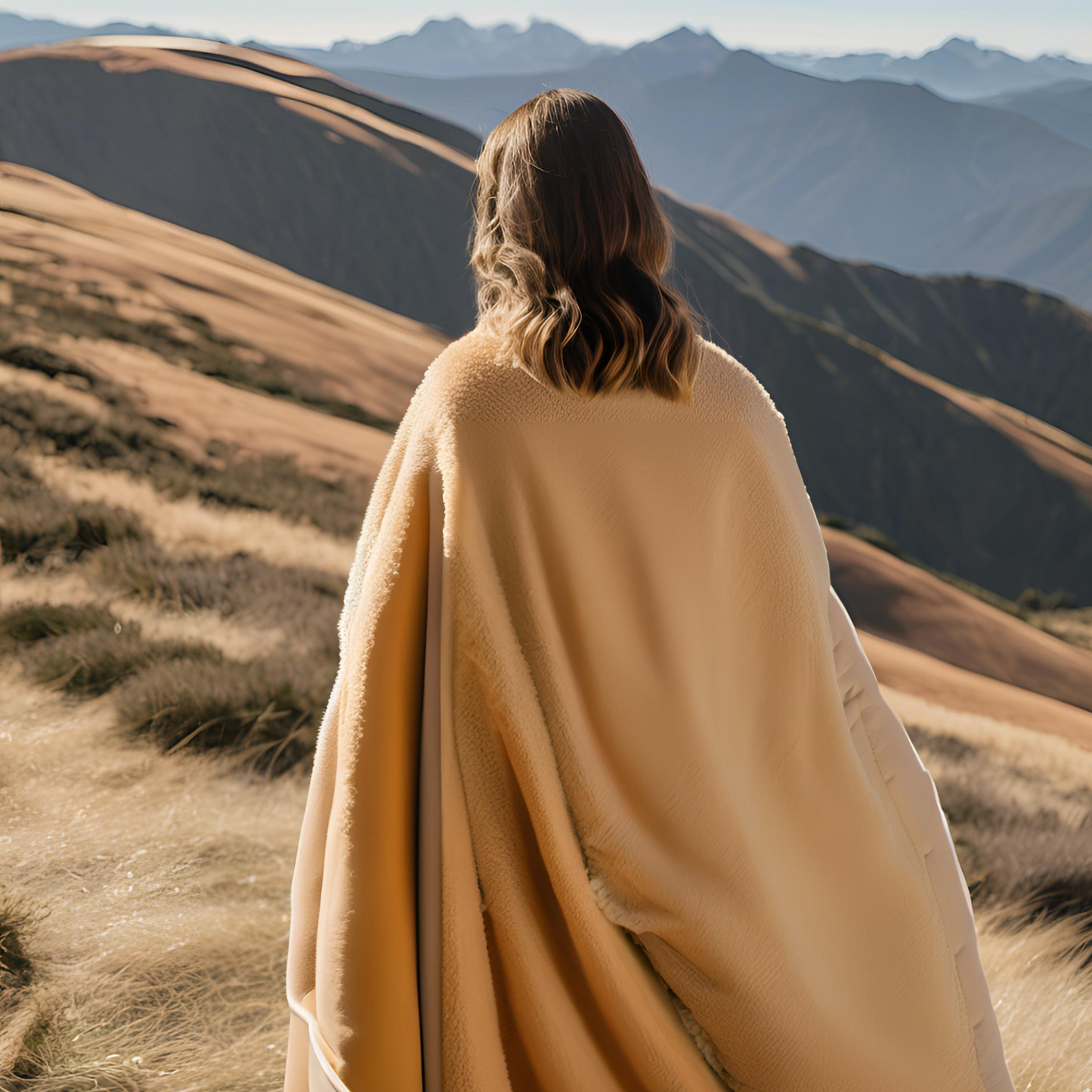 Tropical Treasures made for Pleasure Throw Blankets outdoor wrapped around Woman