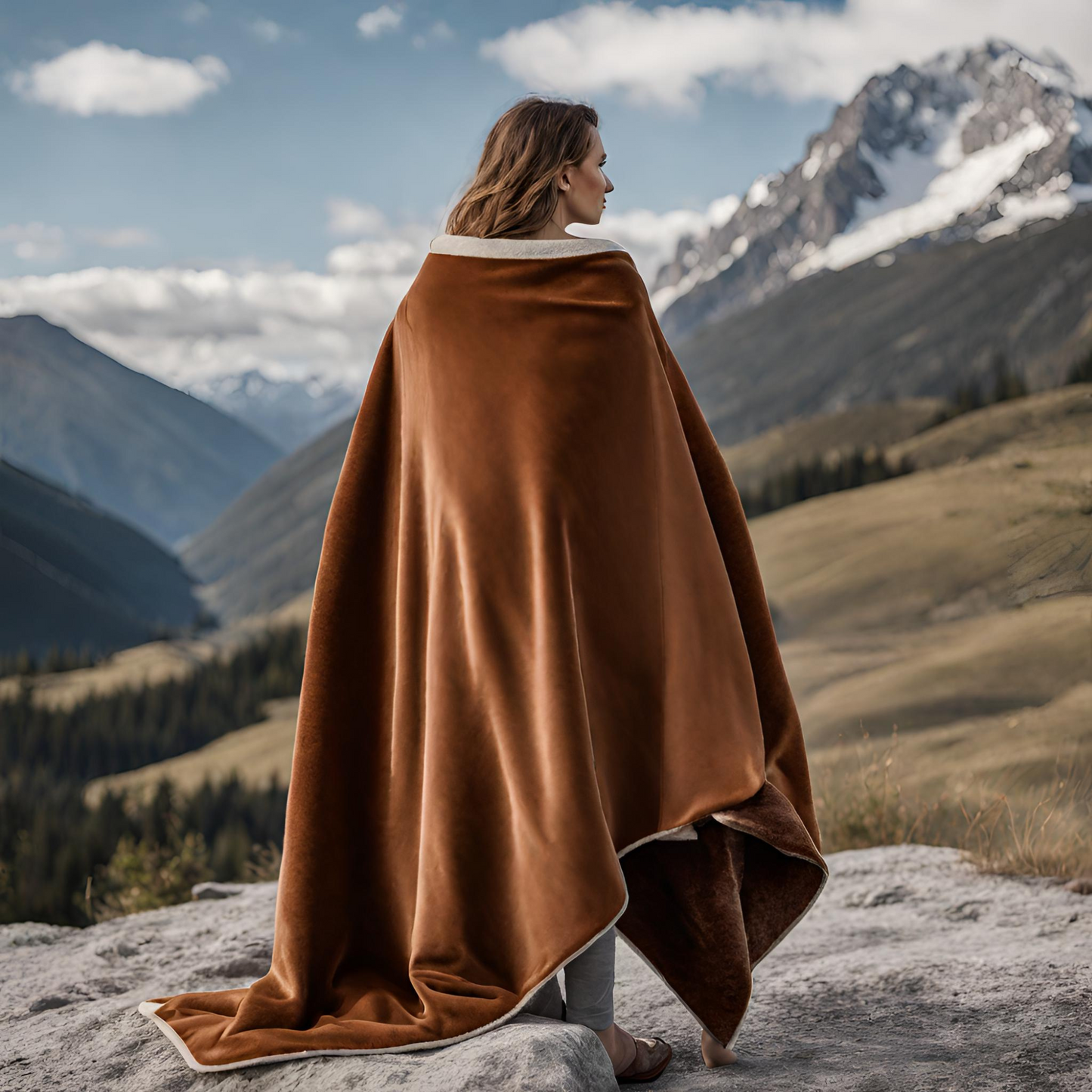 Find the Sweet Spot Brown Throw Blankets outdoors