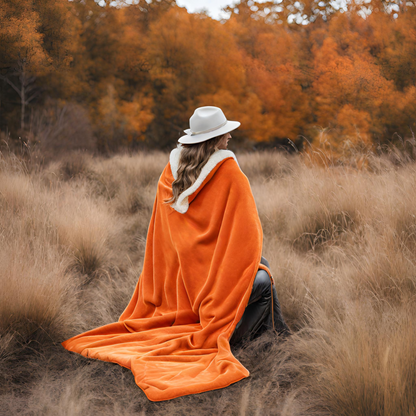 Swinging Around Australia Orange Throw Blankets outdoor blanket