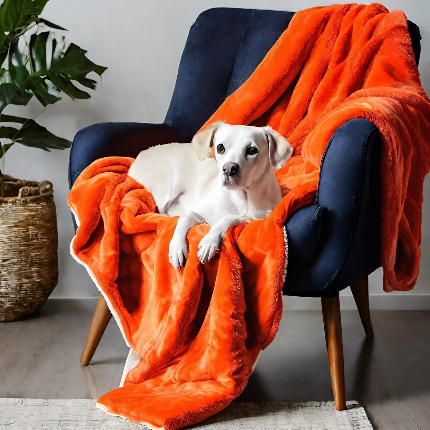 Swinging Around Australia Orange Throw Blankets with dog