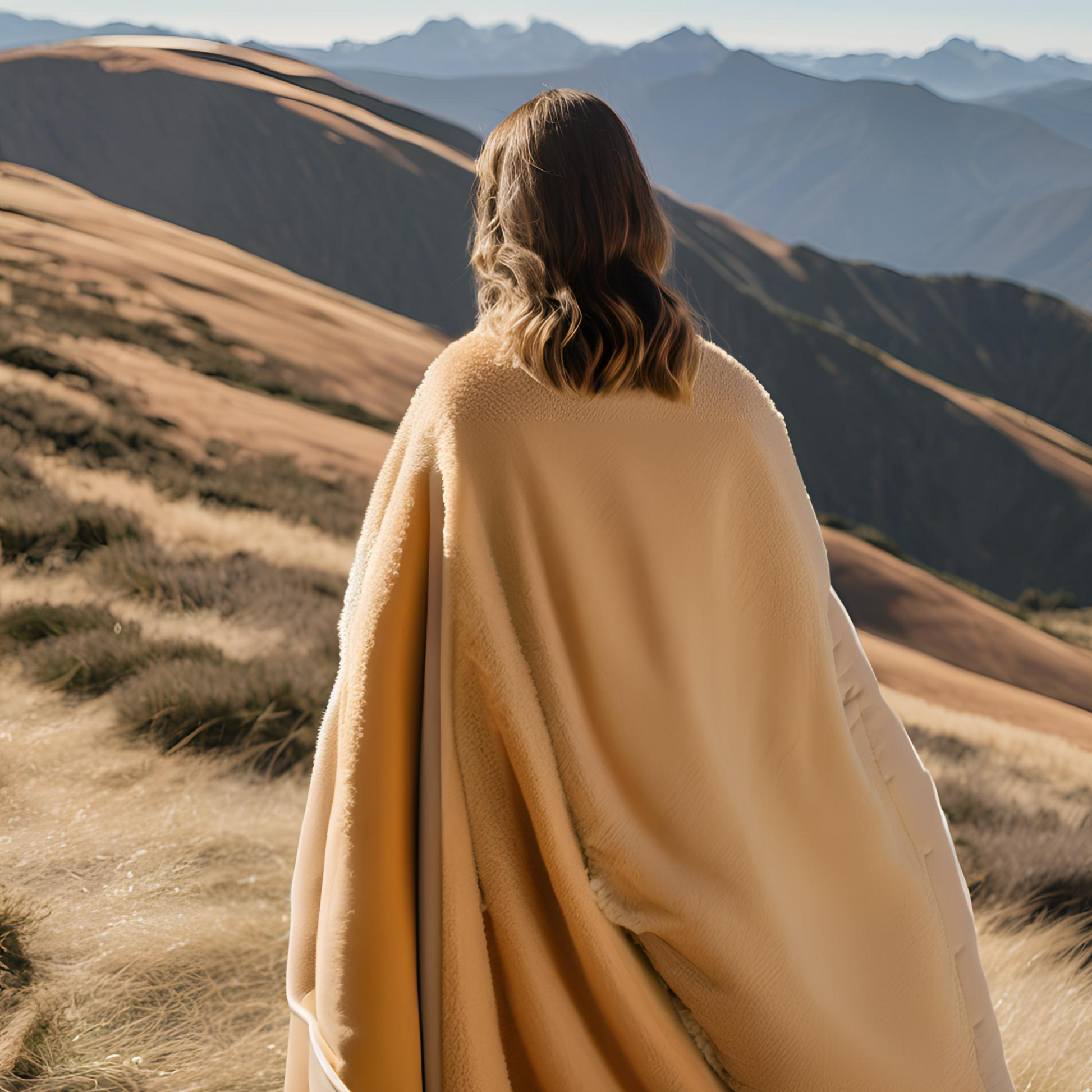 Tropical Treasures made for Pleasure Throw Blankets outdoor wrapped around Woman