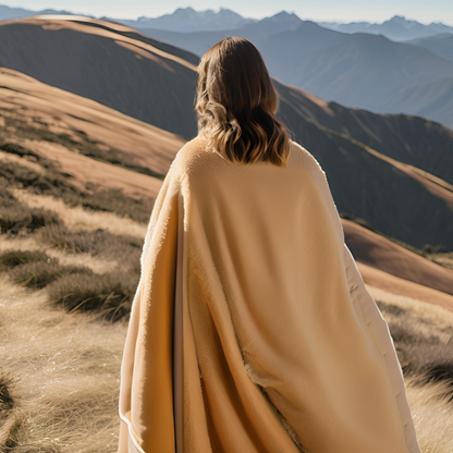 Tropical Treasures made for Pleasure Throw Blankets outdoor wrapped around Woman
